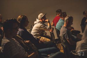 Literacki Piątek. Spotkanie autorskie z Utą Przyboś, Łukaszem Suskiewiczem i Jarosławem Błahym (26 kwietnia 2019), fot. Justyna Kwasek