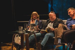 Literacki Piątek. Spotkanie autorskie z Utą Przyboś, Łukaszem Suskiewiczem i Jarosławem Błahym (26 kwietnia 2019), fot. Justyna Kwasek