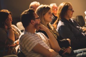 Literacki Piątek. Spotkanie autorskie z Utą Przyboś, Łukaszem Suskiewiczem i Jarosławem Błahym (26 kwietnia 2019), fot. Justyna Kwasek