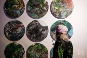 Finisaż wystawy Lipstick on the Glass (19 kwietnia 2018), fot. Marcin Szczygieł