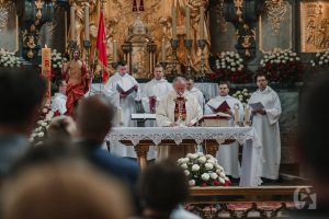 Występ Grupy Schola Gregoriana Cardinalis Stephani Wyszyński (2 maja 2018), fot. Marcin Szczygieł