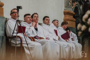 Występ Grupy Schola Gregoriana Cardinalis Stephani Wyszyński (2 maja 2018), fot. Marcin Szczygieł