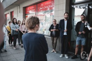 Odsłonięcie muralu typograficznego Czytaj (25 czerwca 2018), fot. Marcin Szczygieł