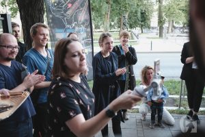 Odsłonięcie muralu typograficznego Czytaj (25 czerwca 2018), fot. Marcin Szczygieł