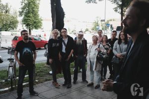 Odsłonięcie muralu typograficznego Czytaj (25 czerwca 2018), fot. Marcin Szczygieł