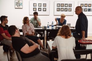 Warsztaty dziennikarskie z Romanem Kurkiewiczem (16-17 sierpnia 2018), fot. Marcin Szczygieł