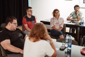 Warsztaty dziennikarskie z Romanem Kurkiewiczem (16-17 sierpnia 2018), fot. Marcin Szczygieł