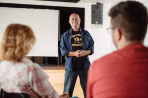 Warsztaty dziennikarskie z Romanem Kurkiewiczem (16-17 sierpnia 2018), fot. Marcin Szczygieł