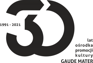 Logo 30-lecie Ośrodka Promocji Kultury Gaude Mater w Częstochowie