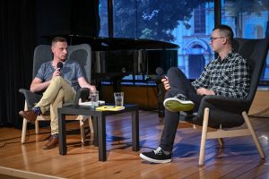 Tomasz Bąk Spotkanie autorskie w Częstochowie fotografował Łukasz Kolewiński