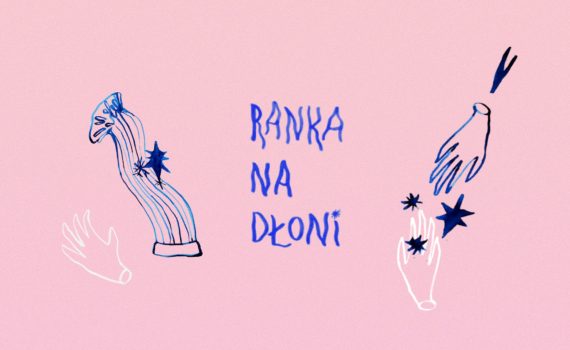 ilustracja graficzna zawierającaa dłonie i napis "RANKA NA DŁONI"