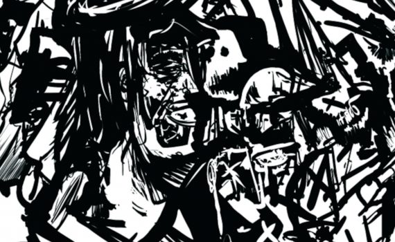 czarno-biała grafika autorstwa dominika cierpiała